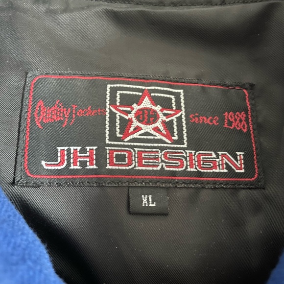 Nascar Men's Black and Blue Checkered Bomber Jacket - Picture 3 of 9